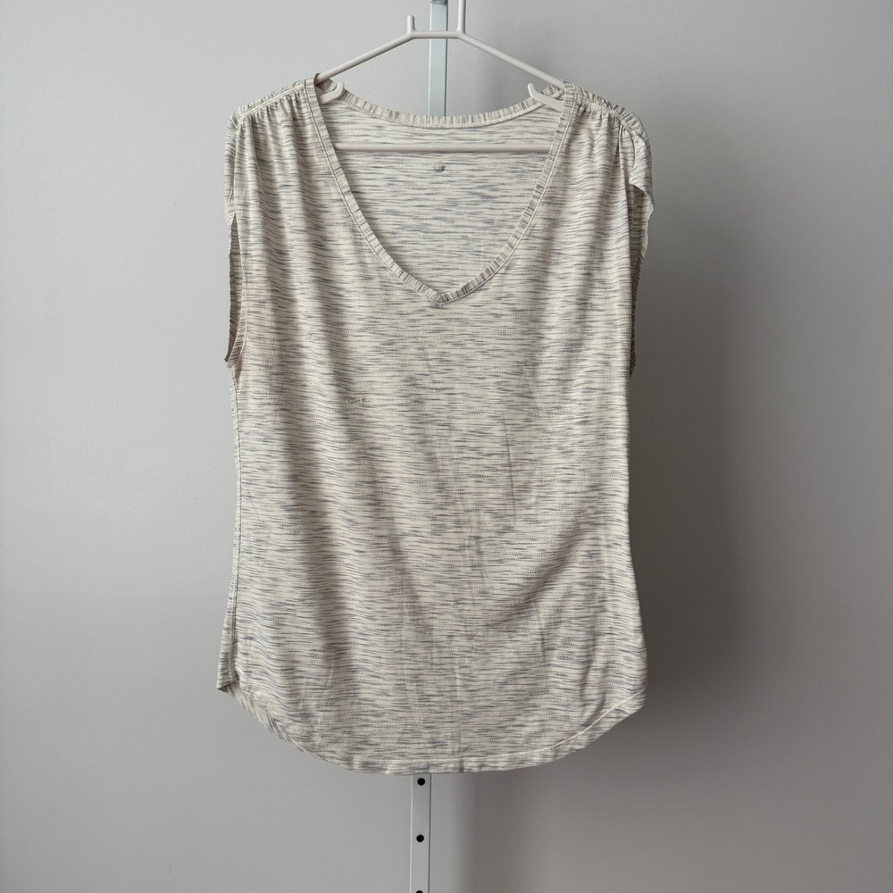 Lululemon 8 Gray Top Space Dye Love Tee Tank Athleisure Activewear Workout Gym‎